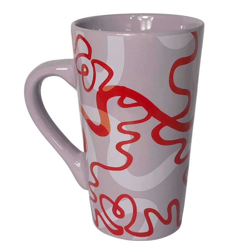 Starbucks 2023 Purple Haze Red Ribbon Waves 16oz Ceramic Coffee Mug Cup - Picture 2 of 5